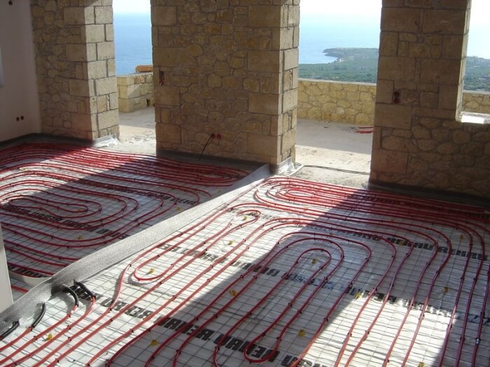 Underfloor heating in Mani